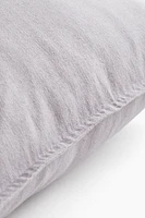 Housse de coussin en lin mélangé