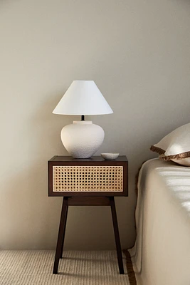 Rattan-drawer End Table