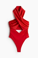 Draped Halterneck Swimsuit