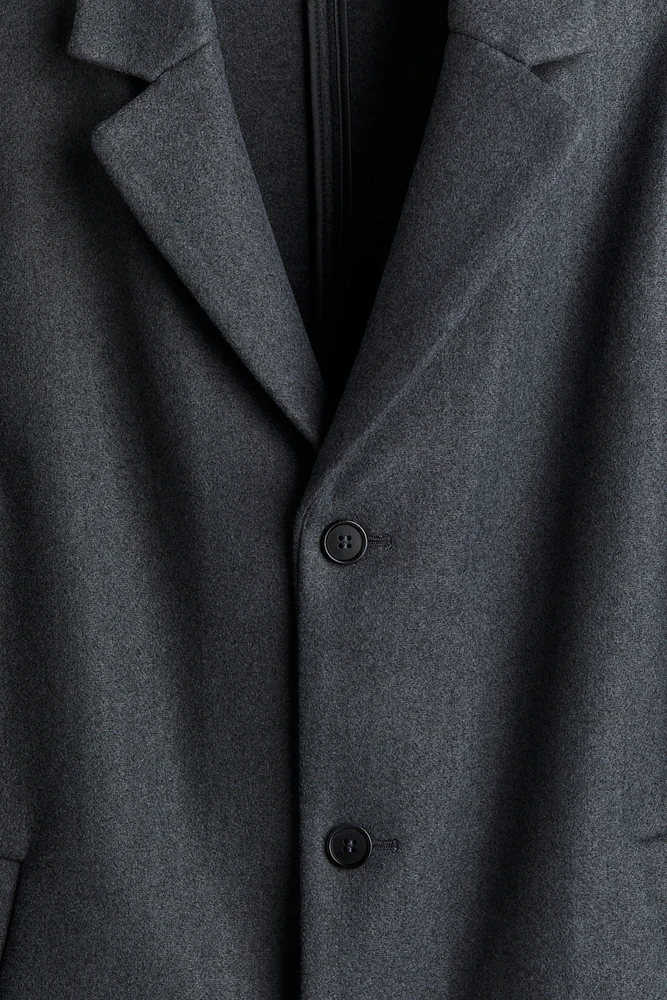 Manteau près du corps en laine mélangée