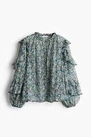 Flounced Chiffon Blouse