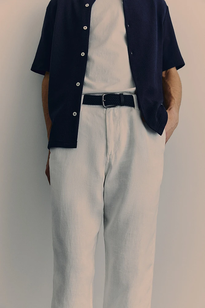 Relaxed Fit Linen Pants