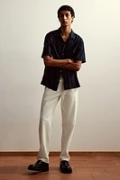 Regular Fit Linen-Blend Resort Shirt