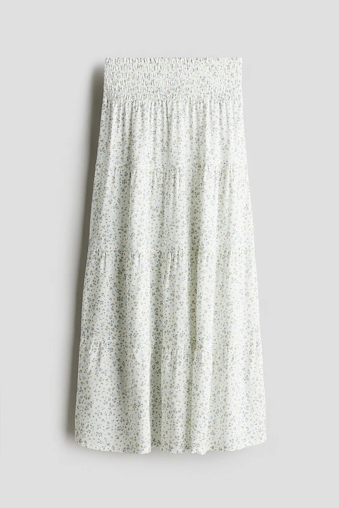 Smocked Tiered Skirt