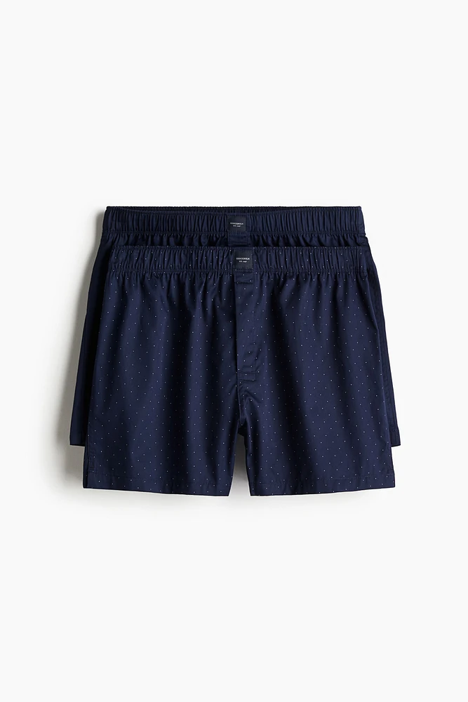 2-pack Woven Cotton Sateen Boxer Shorts