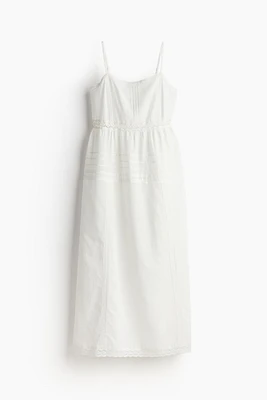 Lace-inset Cotton Dress