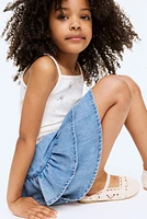 Tiered Denim Skirt