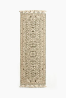 Patterned Rug with Fringe