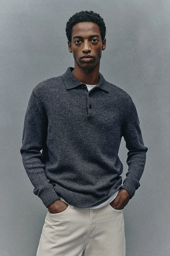 Regular Fit Wool Polo Sweater