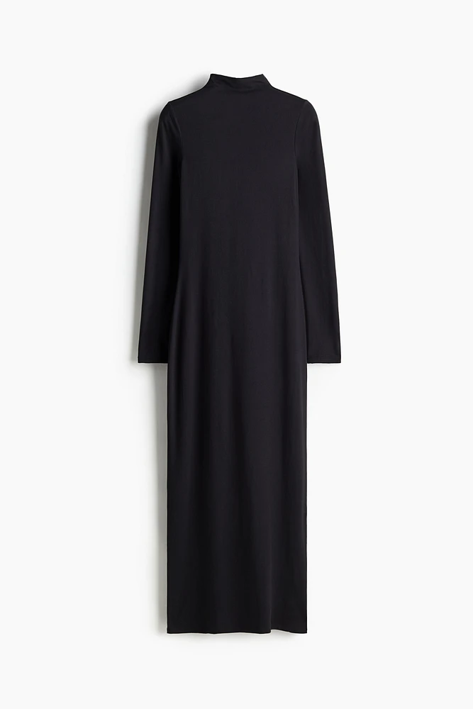 Mock Turtleneck Maxi Dress