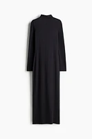 Mock Turtleneck Maxi Dress