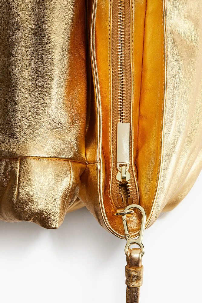 Shimmery Padded Leather Bag