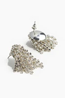 Rhinestone-Chain Earrings