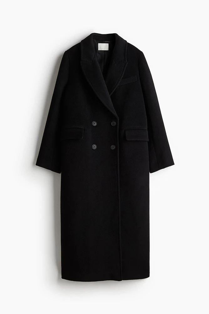 Long Wool-Blend Coat