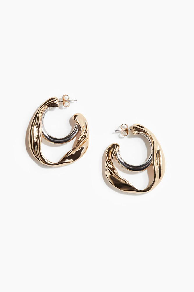 Two-toned Hoop Earrings