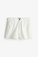 Regular Fit Pleat-detail Shorts