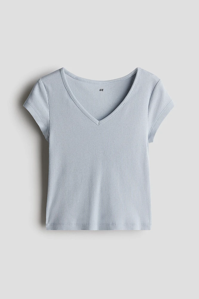 Ribbed Cotton Jersey Top