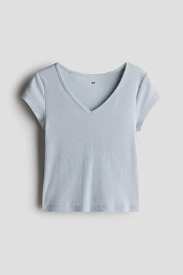 Ribbed Cotton Jersey Top