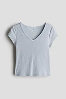 Ribbed Cotton Jersey Top