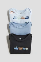 3-pack Printed Jersey Bodysuits