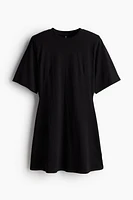 Shoulder-pad T-shirt Dress