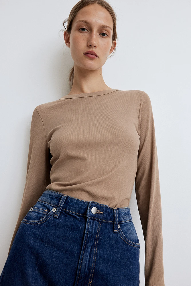 Ribbed Modal-blend Top