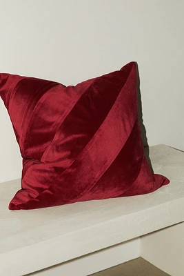 Striped Velvet Cushion Cover