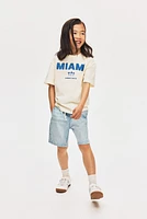Cotton Denim Shorts