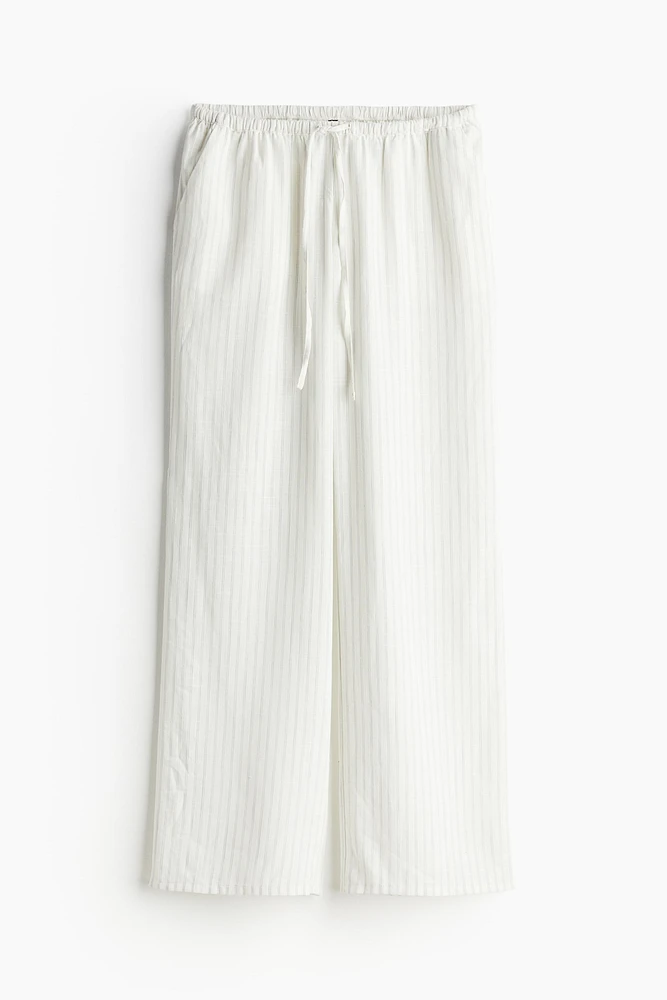 Linen-blend Pull-on Pants