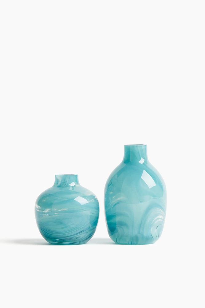 Lot de 2 mini vases en verre