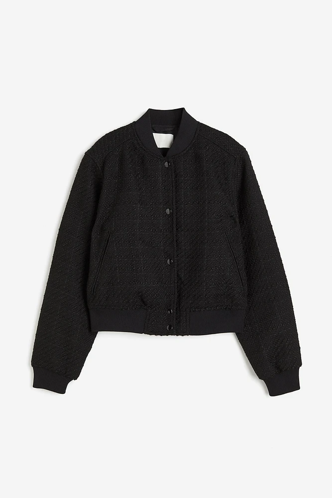 Bouclé Bomber Jacket