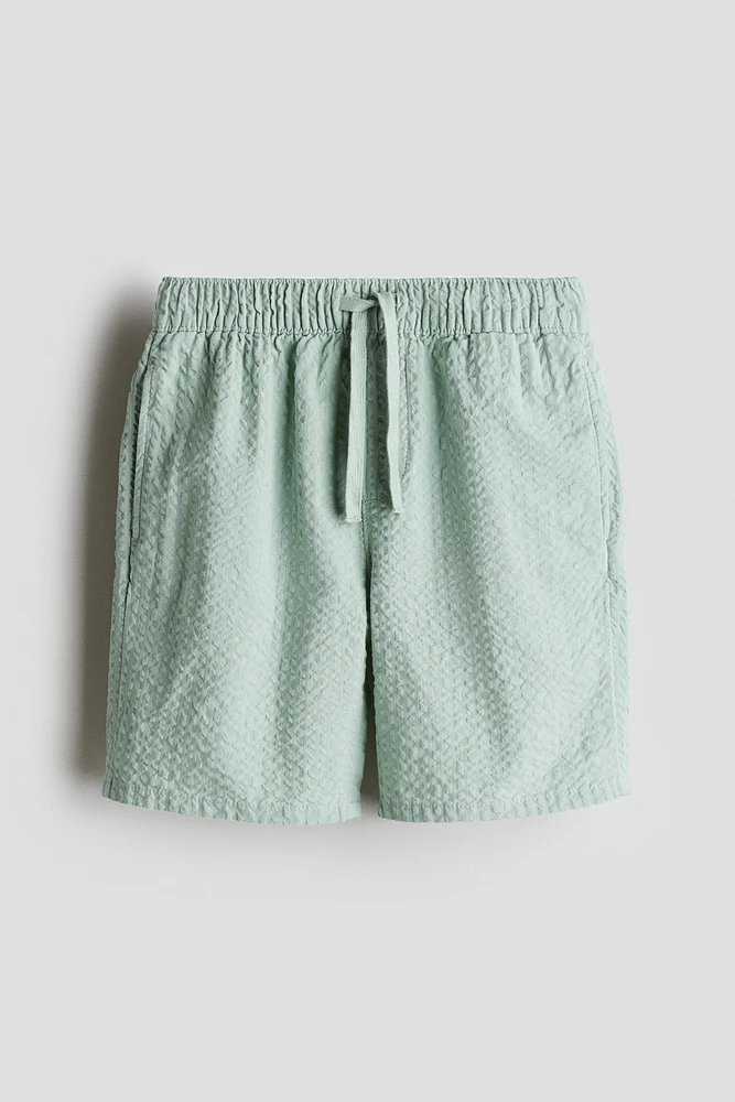 Cotton seersucker shorts