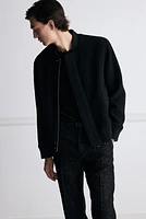 Regular Fit Wool-Blend Bomber Jacket