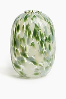 Large Patterned Glass Vase