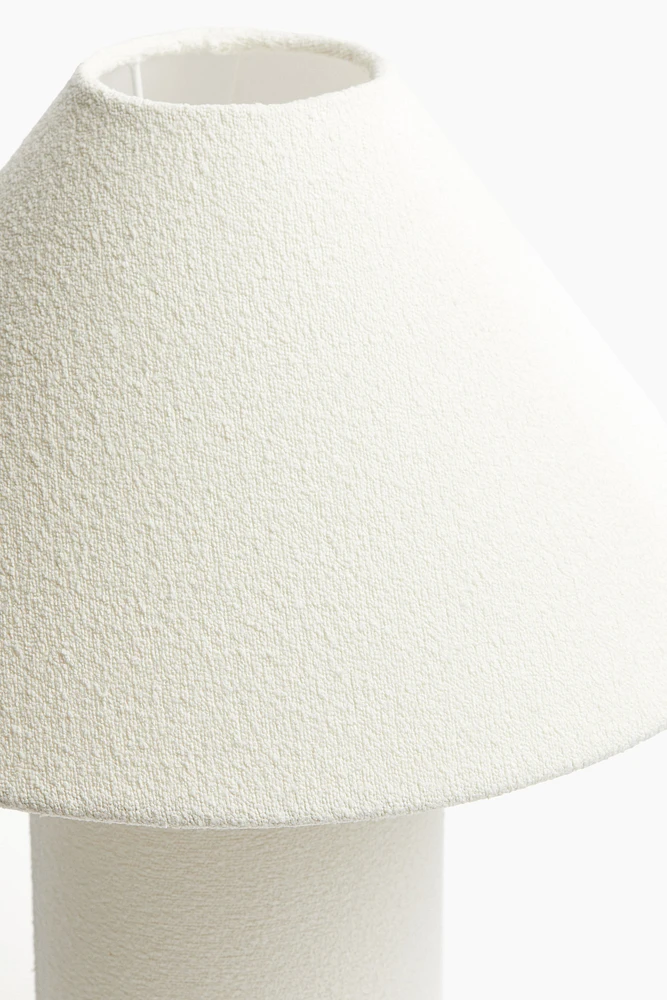 Bouclé-weave table lamp