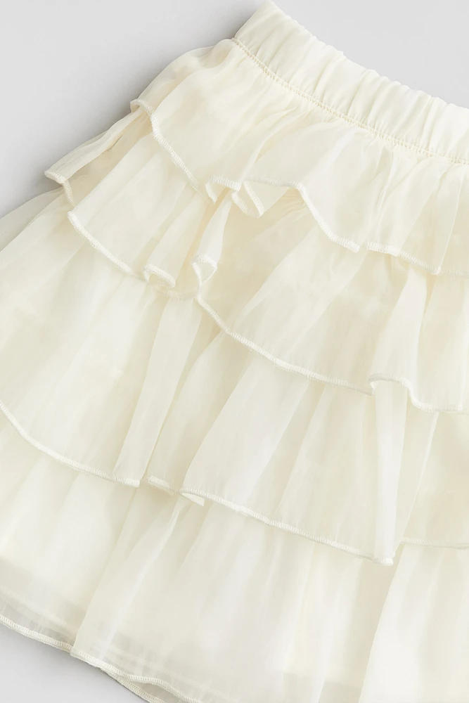 Flounced Organza Skirt