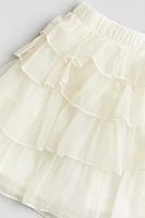 Flounced Organza Skirt