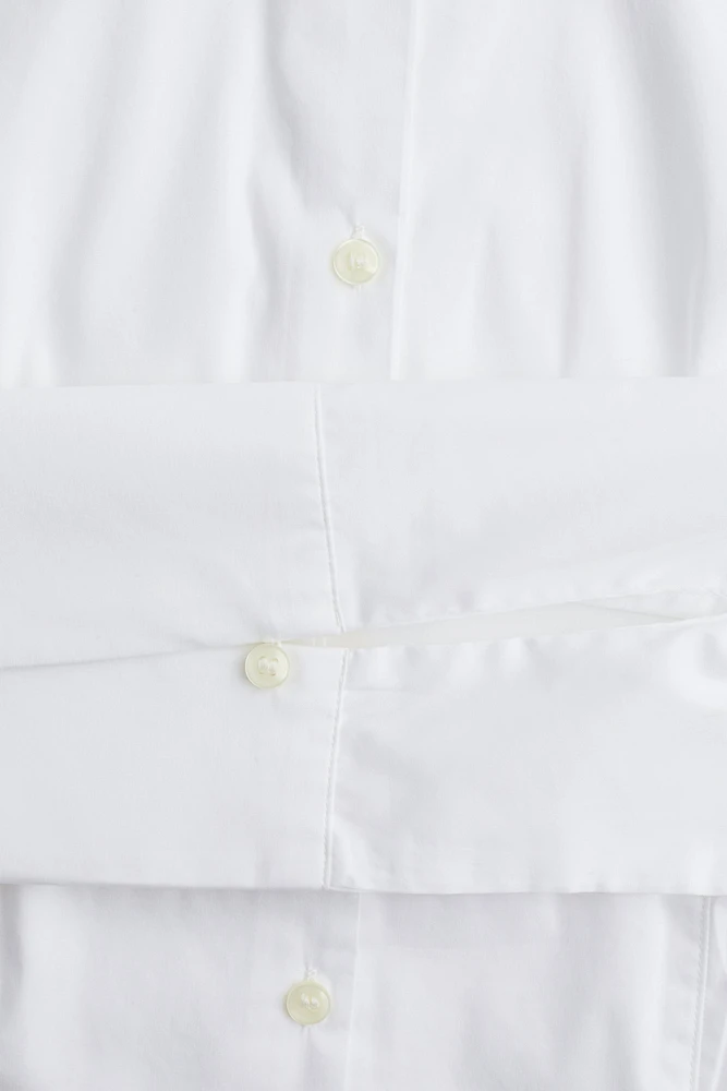 Tapered-Waist Shirt with Shoulder Pads