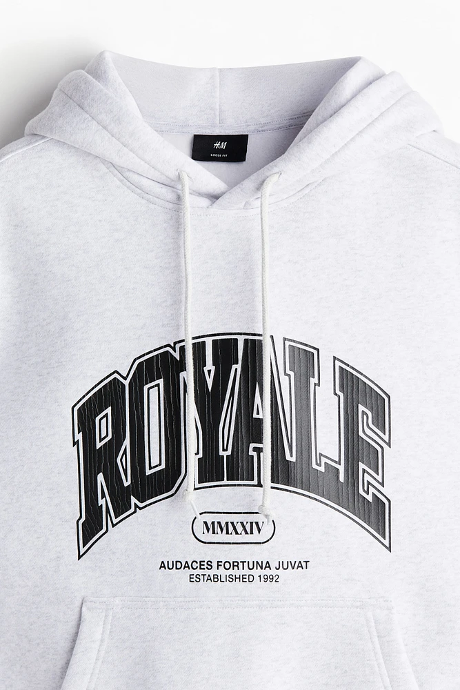 Loose Fit Printed Hoodie