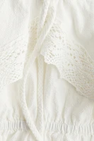Lace-Trimmed Crop Top