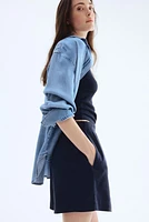 Linen-Blend Shorts