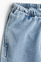MAMA Drawstring Denim Shorts