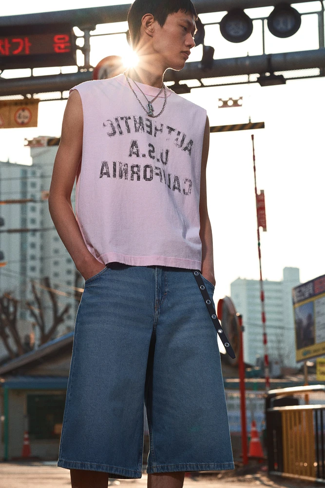 Short Super ample en denim