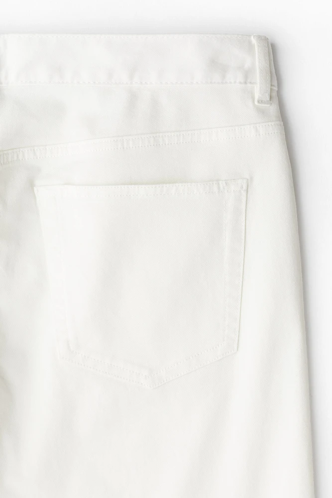 Pantalon aminci en tissu croisé de coton