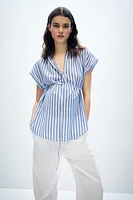 MAMA Tie-belt Blouse