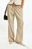 Linen-blend Pull-on Pants