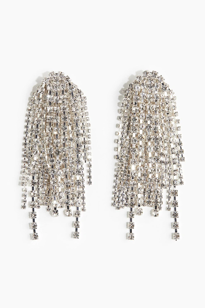 Rhinestone-Chain Earrings