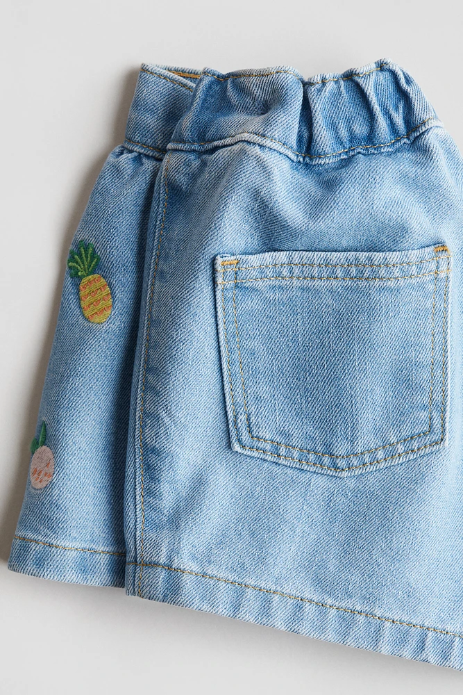 Embroidery-detail Skort