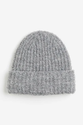 Rib-knit Bouclé Beanie