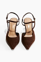 Pointed-Toe Leather Pumps